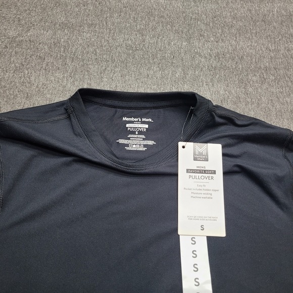 Member's Mark Favorite Soft Pullover Mens S Black Moisture Wicking Athleisure - Picture 3 of 8